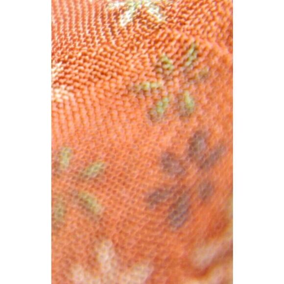 Gemini Skirts Size XXL Orange Floral Ruffle Hem Lined‎ Y2K Vintage - Picture 3 of 8